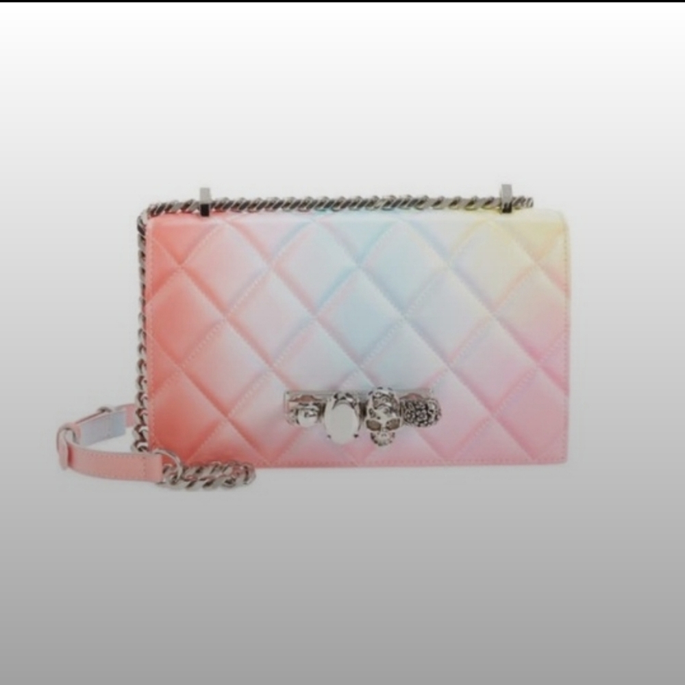 Alexander McQueen Jewelled Ombré Leather Satchel Bag